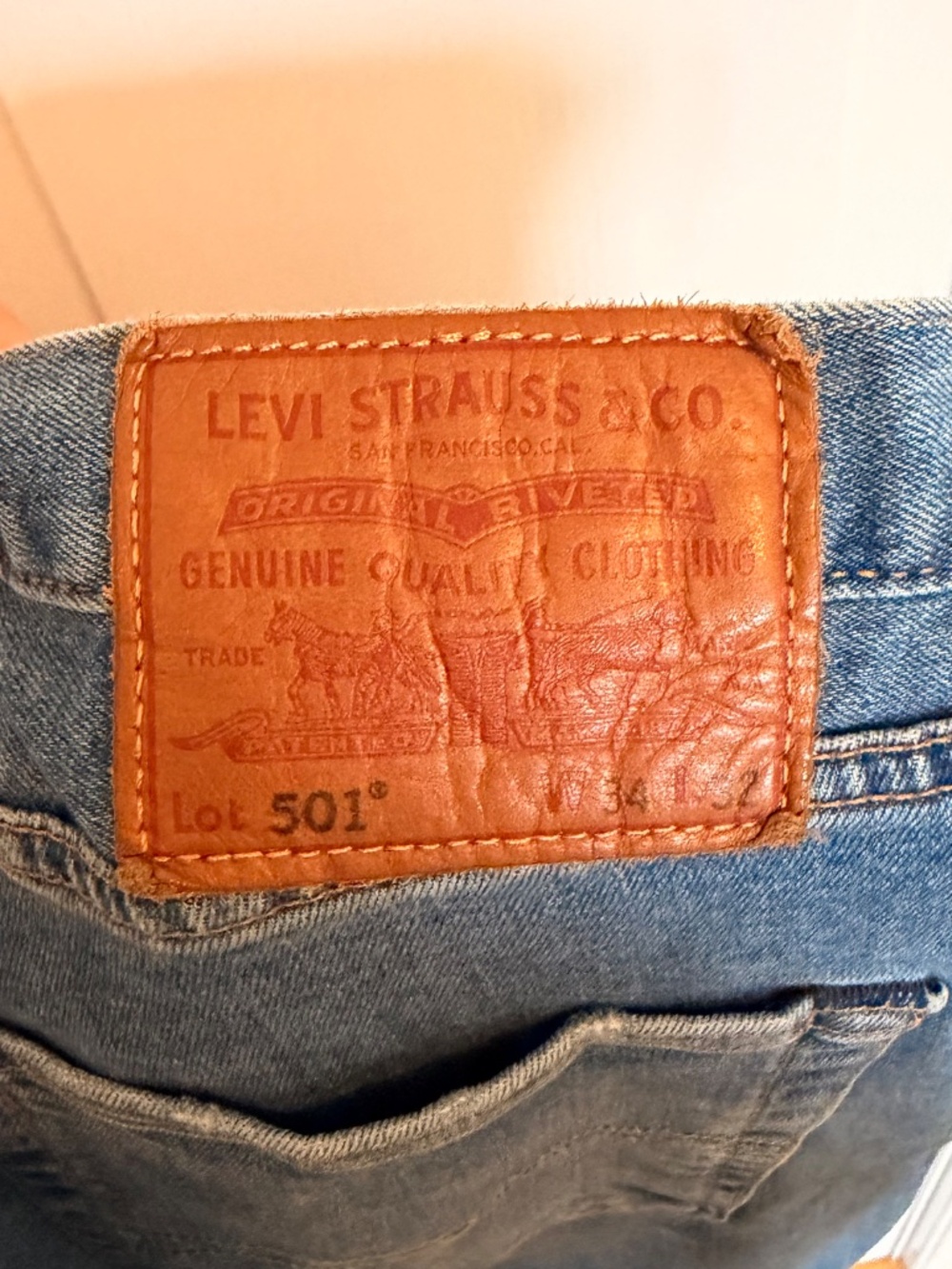 Levi's 501 Original Fit Jeans [34x32] Medium Wash Straight Leg